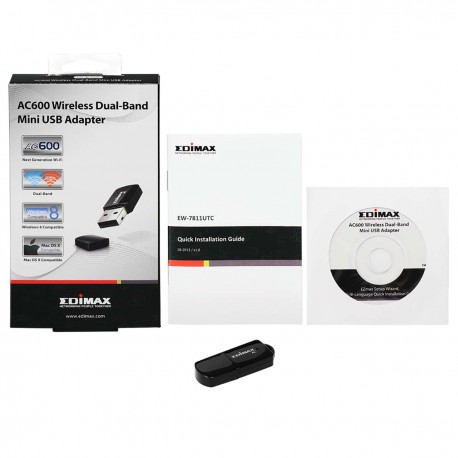 Adaptateur reseau Sans fil Adaptateur USB AC600 2.4/5 GHz (Dual Band) Noir  - 8