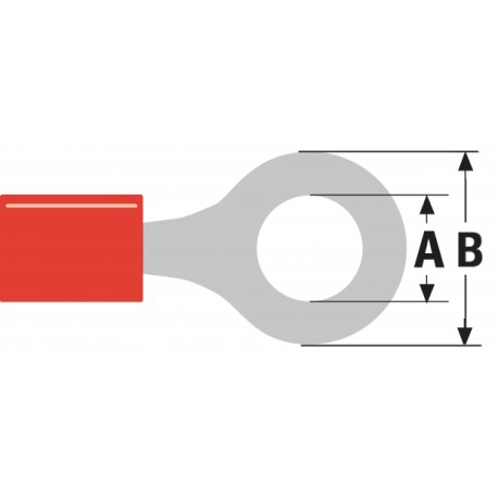 Connecteur Fast on Fast On 5.3 mm Femelle Rouge  - 1