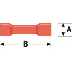 Connecteur Fast on Fast On 4.0 mm Femelle Rouge  - 1