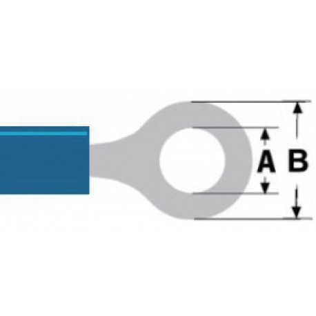 Connecteur Fast on Fast On 4.3 mm Femelle Bleu  - 1