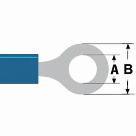 Connecteur Fast on Fast On 6.4 mm Femelle Bleu  - 1