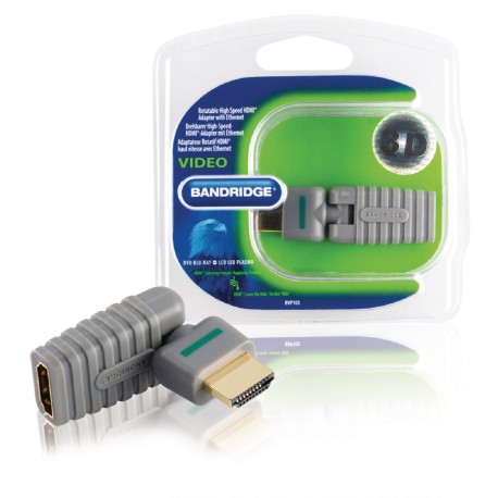 Adaptateur HDMI High Speed avec Ethernet Rotatif Connecteur HDMI - HDMI femelle Gris  - 1