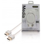 Câble HDMI avec Ethernet haute vitesse AM - AM Connecteur HDMI - Connecteur HDMI 1.00 m Blanc  - 1