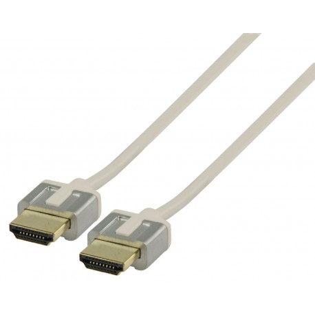 Câble HDMI avec Ethernet haute vitesse AM - AM Connecteur HDMI - Connecteur HDMI 1.00 m Blanc  - 2