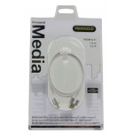 Câble HDMI avec Ethernet haute vitesse AM - AM Connecteur HDMI - Connecteur HDMI 1.00 m Blanc  - 5