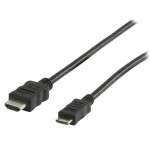 Câble HDMI avec Ethernet haute vitesse AM - CM Connecteur HDMI - HDMI Mini Mâle 2.00 m Noir  - 2