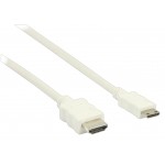 Câble HDMI avec Ethernet haute vitesse AM - CM Connecteur HDMI - HDMI Mini Mâle 1.00 m Blanc  - 3