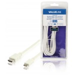 Câble HDMI avec Ethernet haute vitesse AM - CM Connecteur HDMI - HDMI Mini Mâle 2.00 m Blanc  - 1