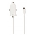 Chargeur de voiture 2.1 A Apple Lightning Blanc  - 1