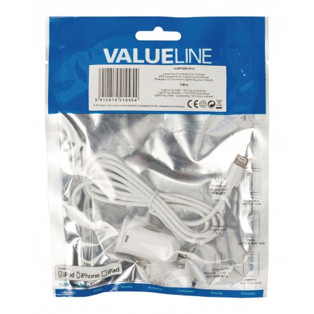 Chargeur de voiture 2.1 A Apple Lightning Blanc  - 2