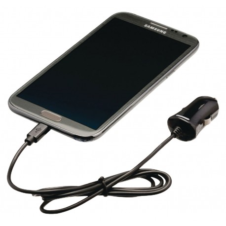 Chargeur de voiture 2.1 A Micro USB Noir  - 1