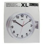 Horloge de gare double 38 cm Analogiques Argent/Blanc  - 2