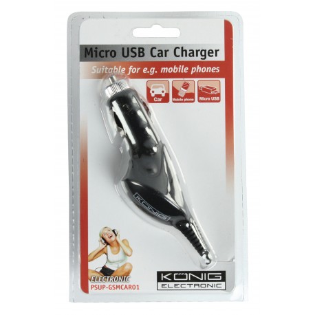 Chargeur de voiture 1.0 A Micro USB Noir  - 4