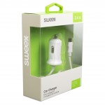 Chargeur de voiture 2.4 A Micro USB Blanc  - 7