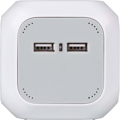 Prise ALEA-Power Plug avec bloc USB / Plug (Prises de courant 4 voies, 2x chargeur USB et câble de 1,4 m)  - 2