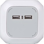 Prise ALEA-Power Plug avec bloc USB / Plug (Prises de courant 4 voies, 2x chargeur USB et câble de 1,4 m)  - 2