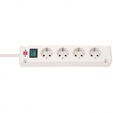 Multiprise Bremounta 4 voies (multiprise avec prises à 90 degrés, multiprise avec option de montage et câble de 1,5 m) blanc  - 