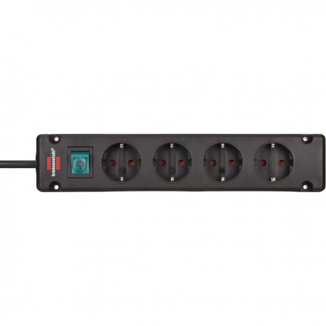 Multiprise Bremounta 4 voies (multiprise avec prises à 90 degrés, multiprise avec option de montage et câble de 1,5 m) noir  - 3