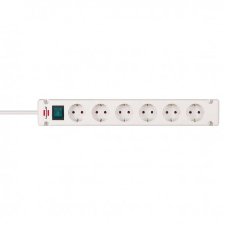 Multiprise Bremounta 6 voies (multiprise avec prises à 90 degrés, multiprise avec option de montage et câble de 3 m) blanc  - 3
