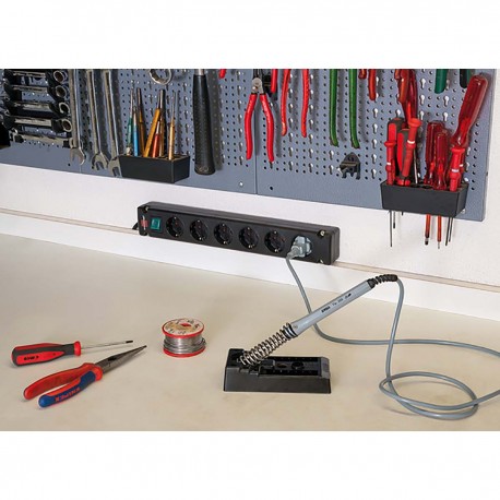 Prolongateur Bremounta 6 prises Noir 3,00 m H05VV-F 3G1.5  - 5