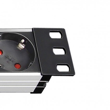 Prise Alu-Line 19" 9 voies Noir  - 2