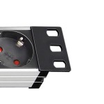 Prise Alu-Line 19" 9 voies Noir  - 2