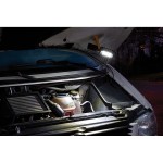 Lampe d'inspection portable à LED avec 8 + 1 LED SMD lumineuses (fonctionne sur piles, autonomie max. 10 heures, crochet rotati 