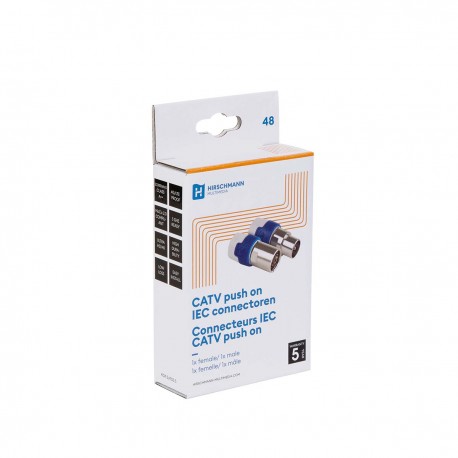 KOK 5/KOS 5 Connecteurs IEC CATV Push On (Femelle/Mâle)  - 2