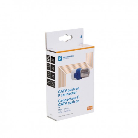 QFC 5 Connecteurs F Push On droit 5 piéces  - 2