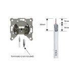 GEDU 15NL Prise murale pour système de passage 15 dB  - 3