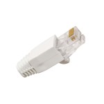 QCRJ45 CAT6 FTP 10 Connecteur data RJ45 à connexion rapide U/FTP CAT6 avec protège-clips blanc - 10 piéces  - 1