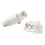 10 connecteurs RJ45 CAT6 avec capuchon blanc