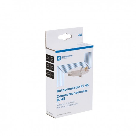 10 connecteurs RJ45 CAT6 avec capuchon blanc