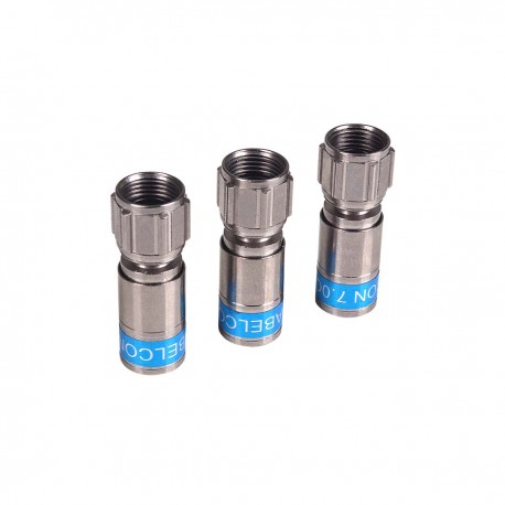 Connecteur F à compression à montage rapide F 6 TD QM 7,0 mm  - 1