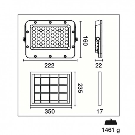 Projecteur escalier aussi solaire 5 et 800 lom 4000 a  - 2