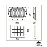 Projecteur escalier aussi solaire 5 et 800 lom 4000 a  - 2