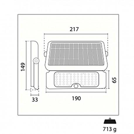 Floodlight DVERSO 5 W 500 lm 4000 K  - 2