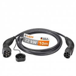 Cable de recharge souple Type 2 / 22 kW / 10 m
