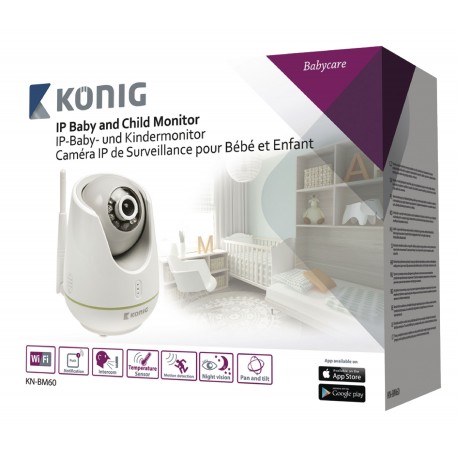 Moniteur de surveillance IP pour bébé Audio / Video 2.4 GHz Blanc/Gris  - 4