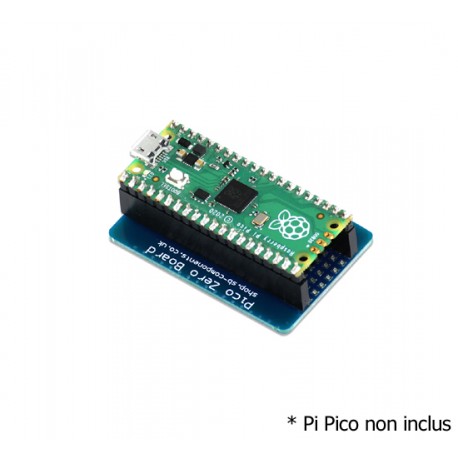 Exemple d'utilisation de la platine d'xtension ZERO avec une Raspberry Pi Pico