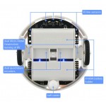 Détails du dessous du robot 3pi+ 2040 Pololu 5001
