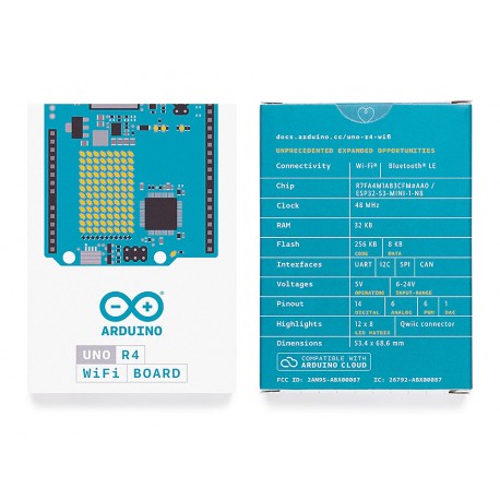 Boite de l'Arduino UNO R4 WiFi ABX00087