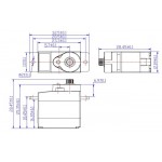 Dimensions du mini servomoteur Feetech FT90MR