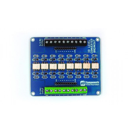 Détail des bornes de raccordement de la platine convertisseur de niveau 8 canaux