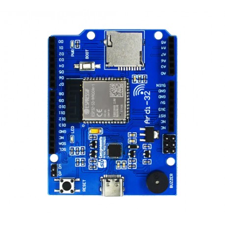 Face avant de la carte Ardi32 avec ESP32-S3-WROOM-1