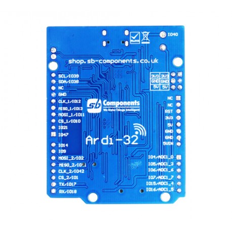 Face arrière de la carte Ardi32 avec ESP32-S3-WROOM-1