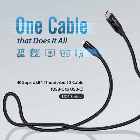 USB4/Thunderbolt3 Cable, 40G, 1meter, Type C to Type C  - 4