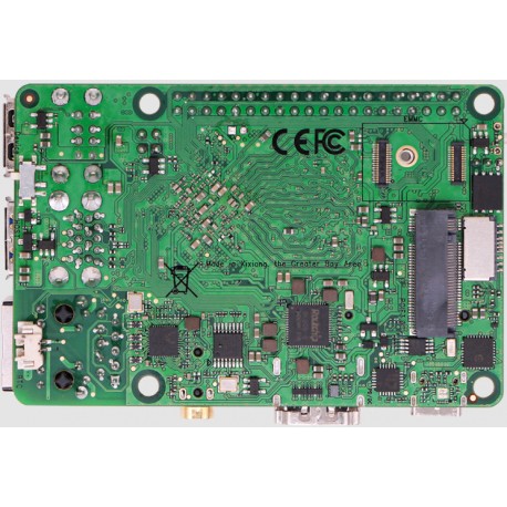 Vue arrière de la platine Radxa ROCK 3 Model A - 2 GB