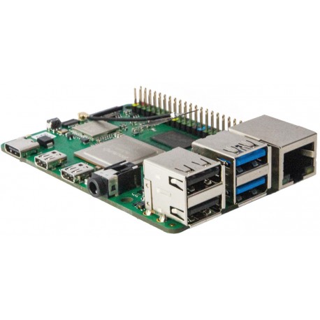 Vue de côté de la platine Radxa Rock 4 Modèle C+ 4 GB