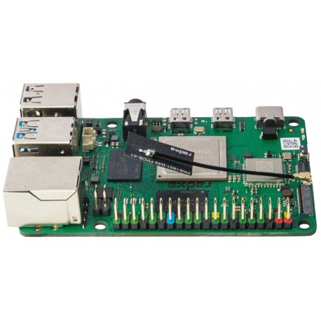 Vue de face de la platine Radxa Rock 4 Modèle C+ 4 GB